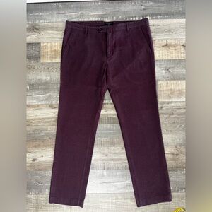 Ted Baker Deep Burgundy Straight Leg Jeans